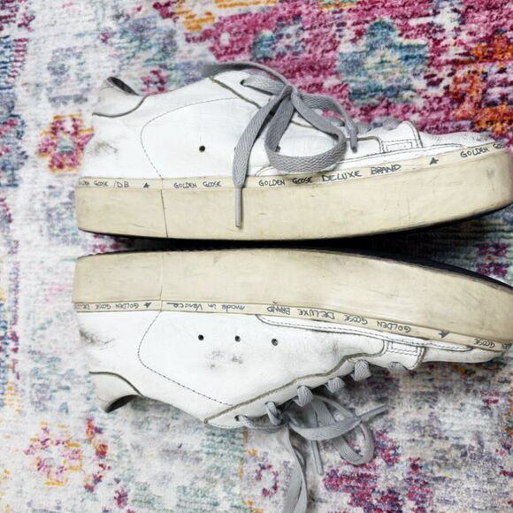 Golden Goose Hi Star Gold Platform Sneakers - Picture 5 of 9